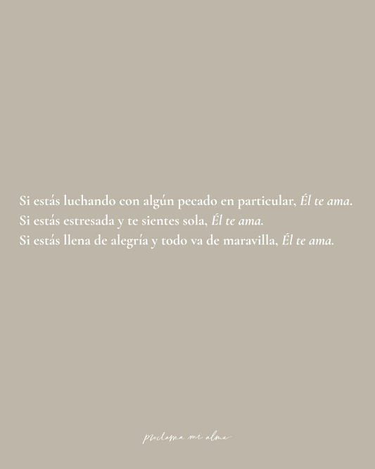 Silenciosa confianza en su amor